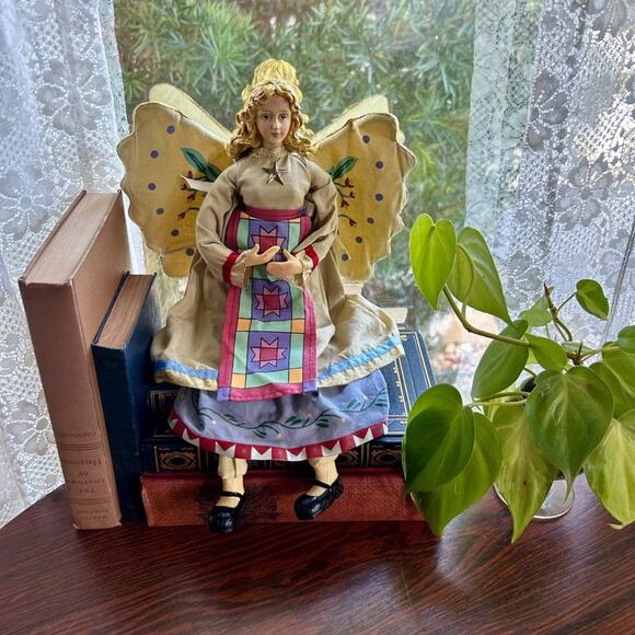 Vintage House of Lloyd Folk Art Christmas Angel Shelf Sitter - Picture 3 of 9